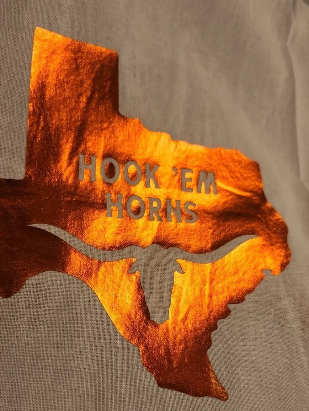 Texas Longhorns Style White Flour Sack Towels with Metallic Orange Texas Graphic - Picture 2 of 4